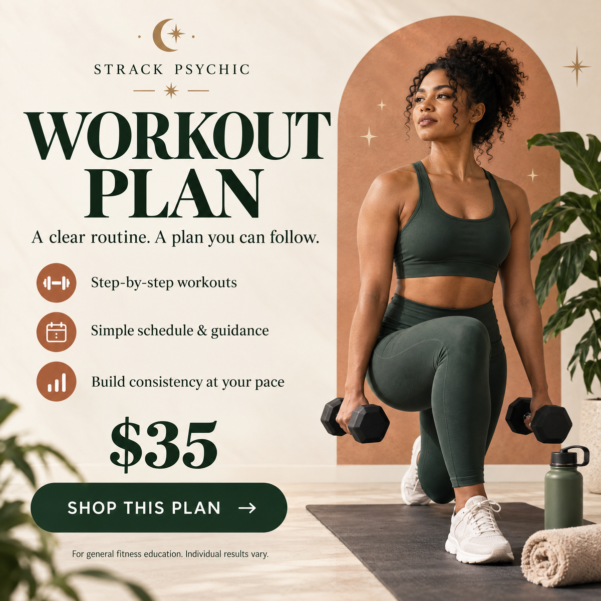 Workout exercise fitness plan