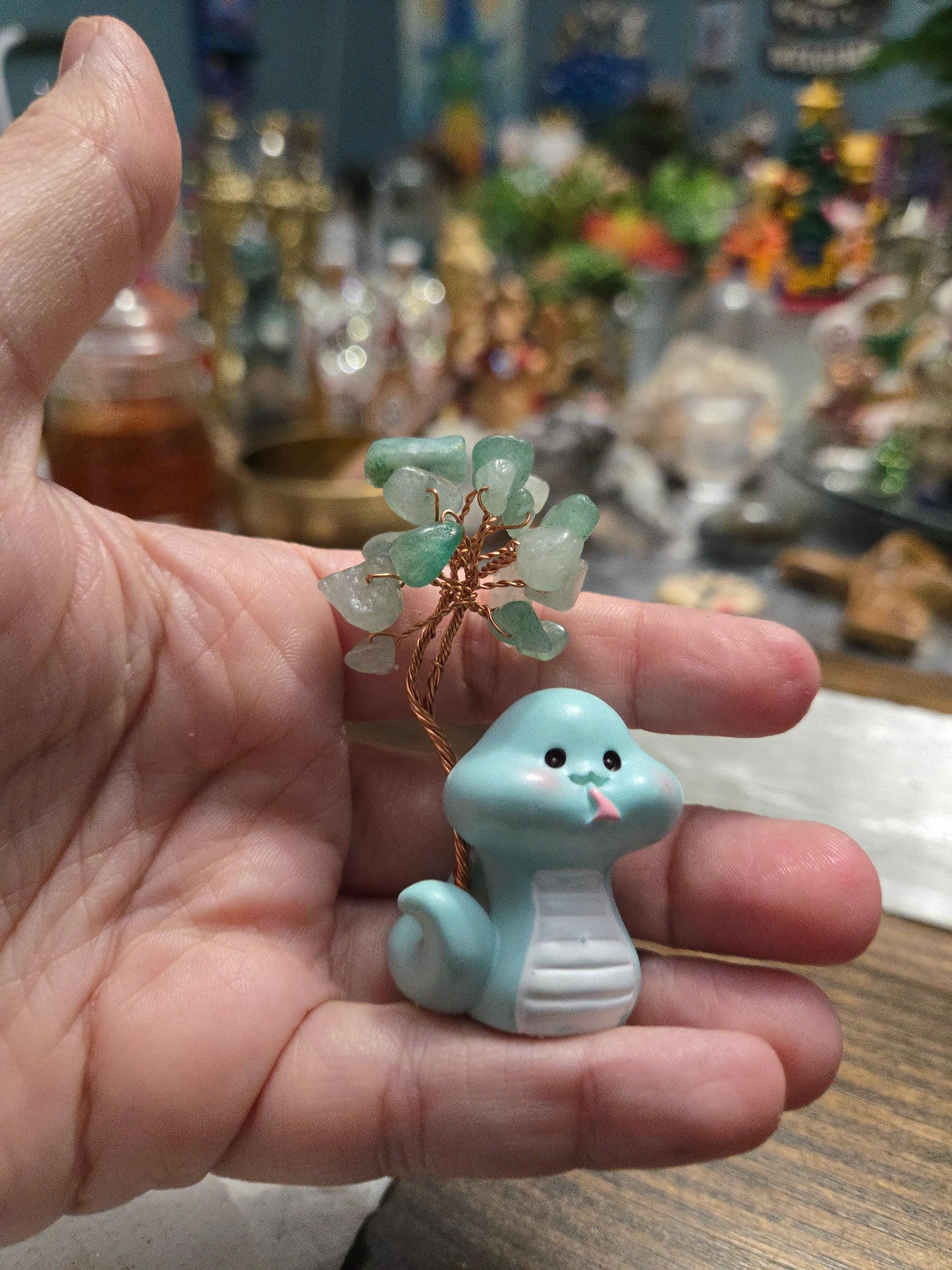 Good luck| Money | Cute Good Luck Prosperity Crystal Tree|Heart Chakra| Emotional Balance| Gift| Figurine | Green adventurine