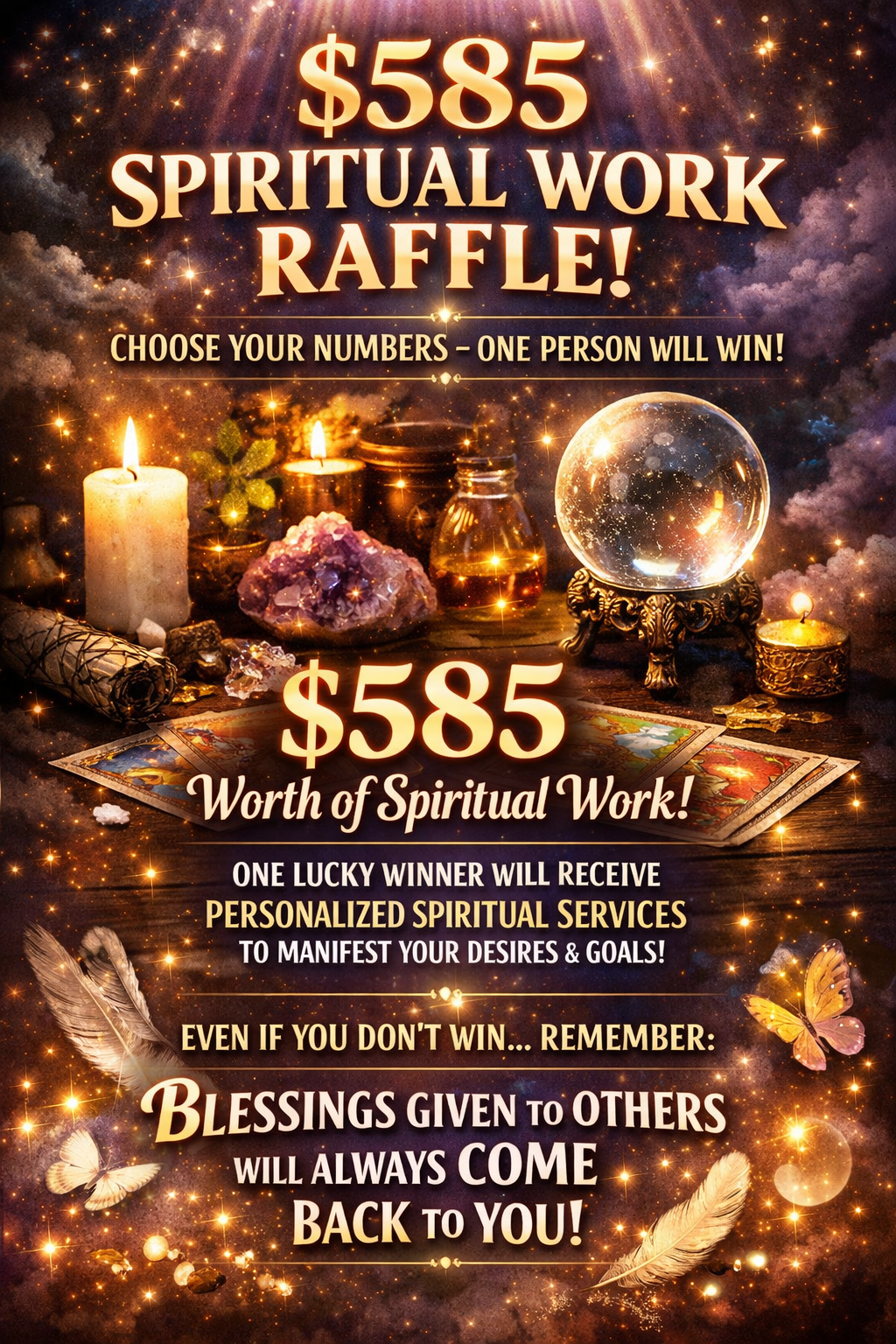 Spiritual work Giveaway entries