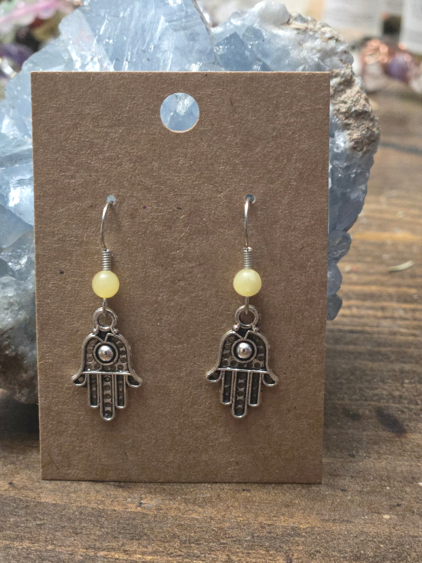 Hamsa Drop Earrings – Protection, Joy & Abundance