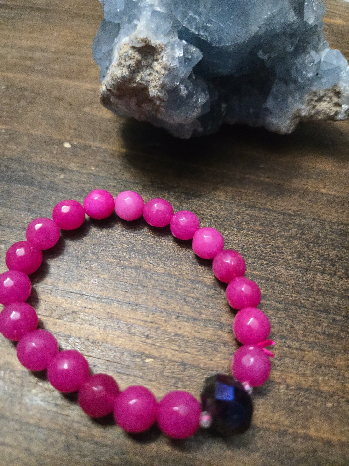 Faceted Magenta Jade Bracelet – Love, Joy & Emotional Healing
