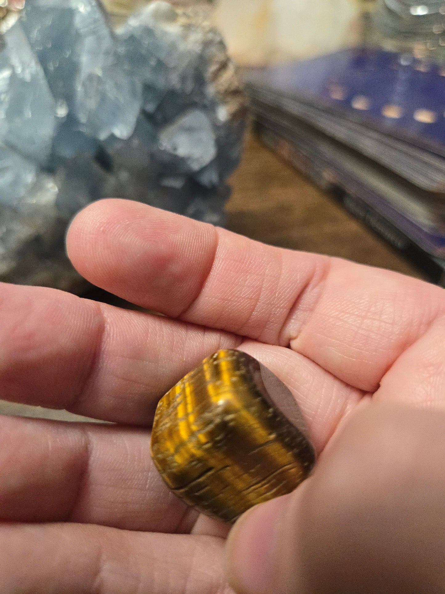 Tiger’s Eye Polished Cube – Confidence, Protection & Grounding