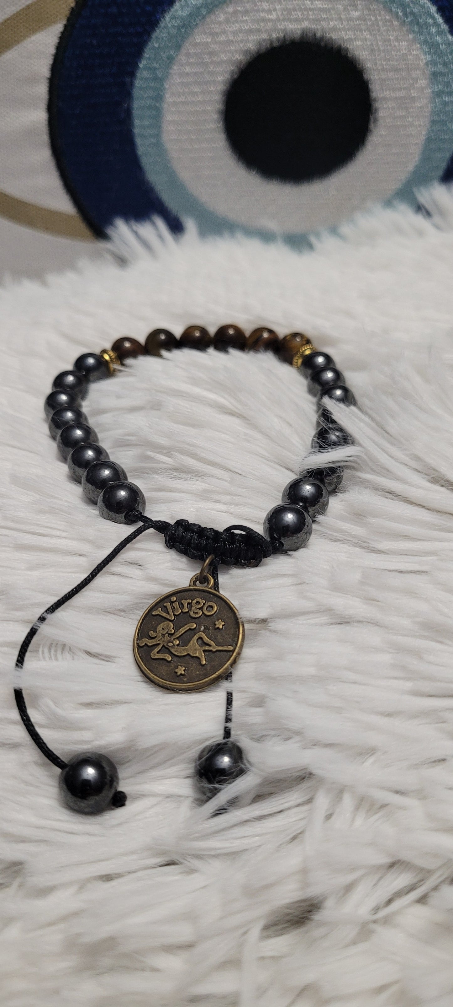 Zodiac protection of negative energy bracelet| Hematite| Tigers eye