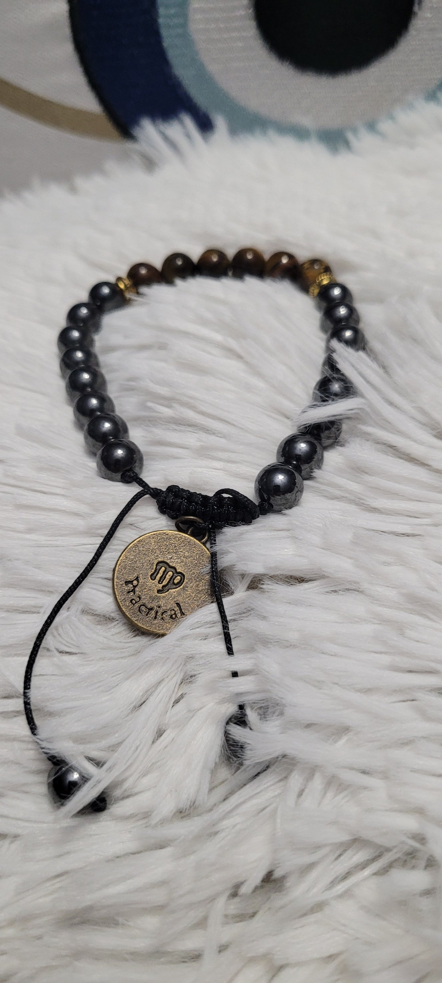 Zodiac protection of negative energy bracelet| Hematite| Tigers eye