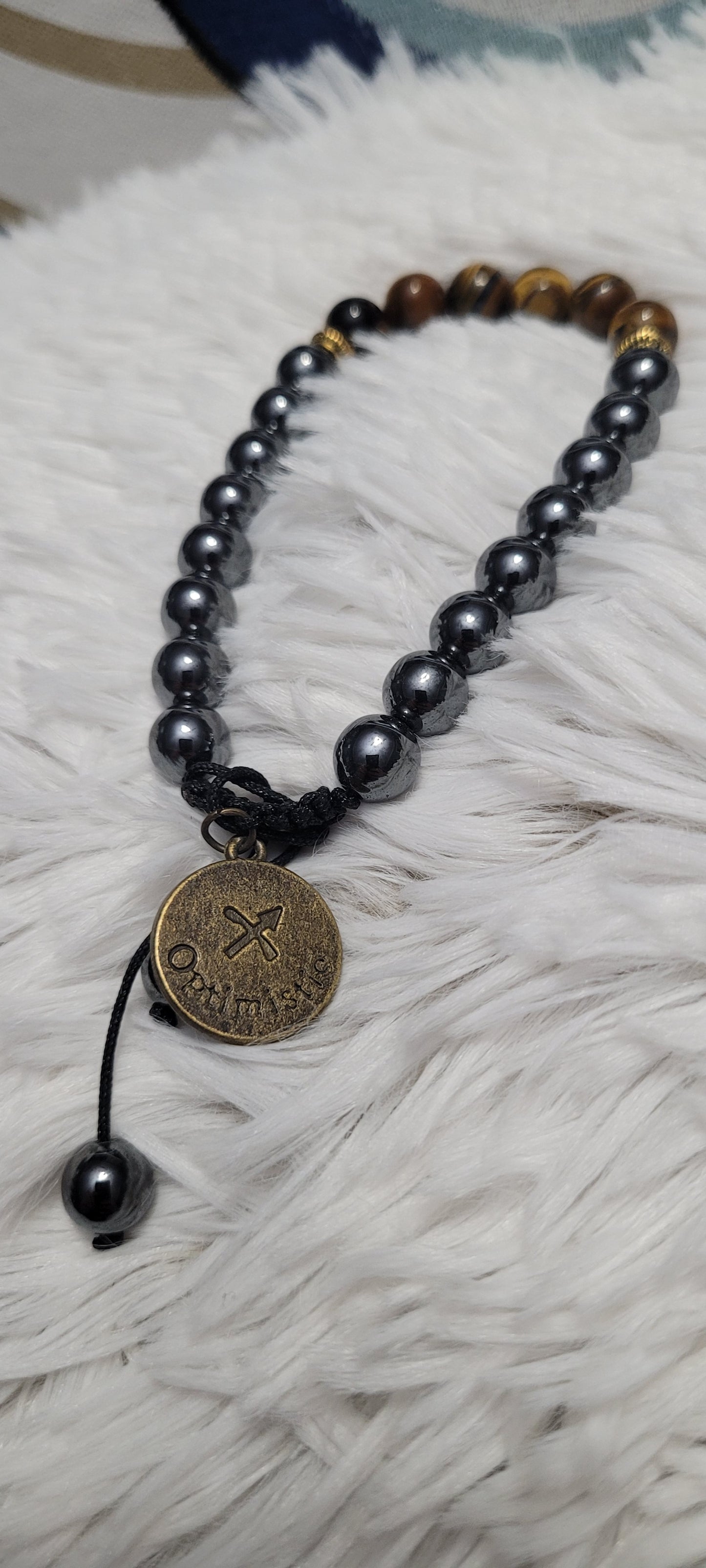 Zodiac protection of negative energy bracelet| Hematite| Tigers eye