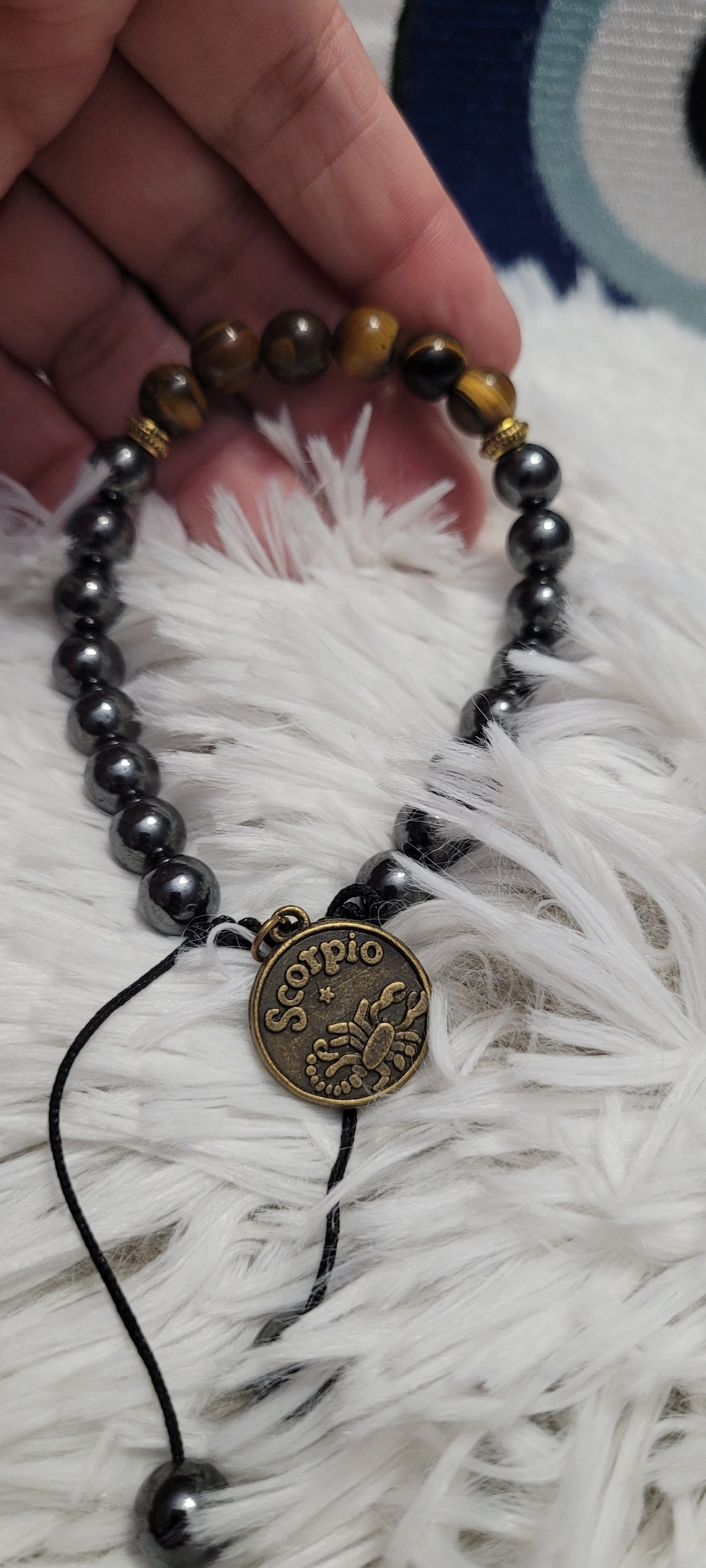 Zodiac protection of negative energy bracelet| Hematite| Tigers eye
