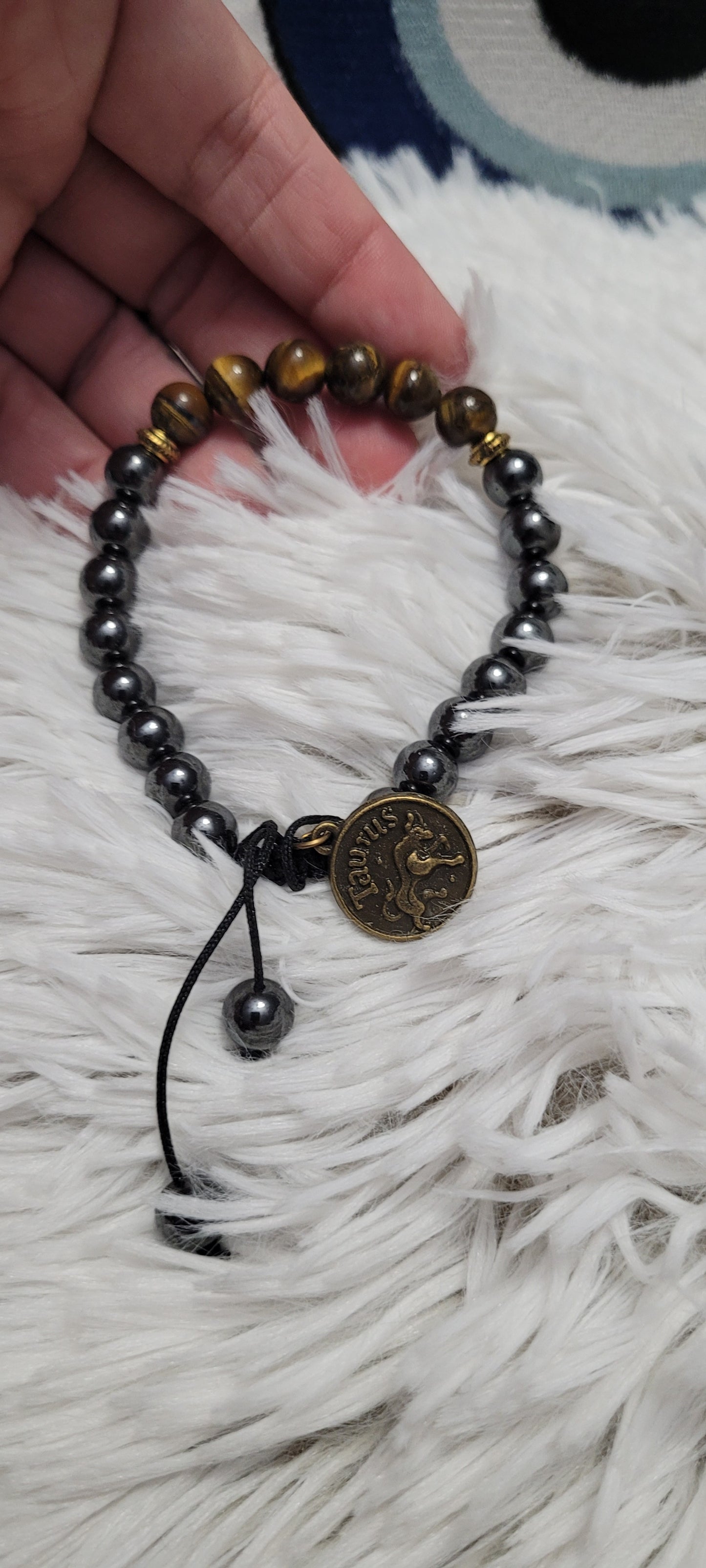 Zodiac protection of negative energy bracelet| Hematite| Tigers eye