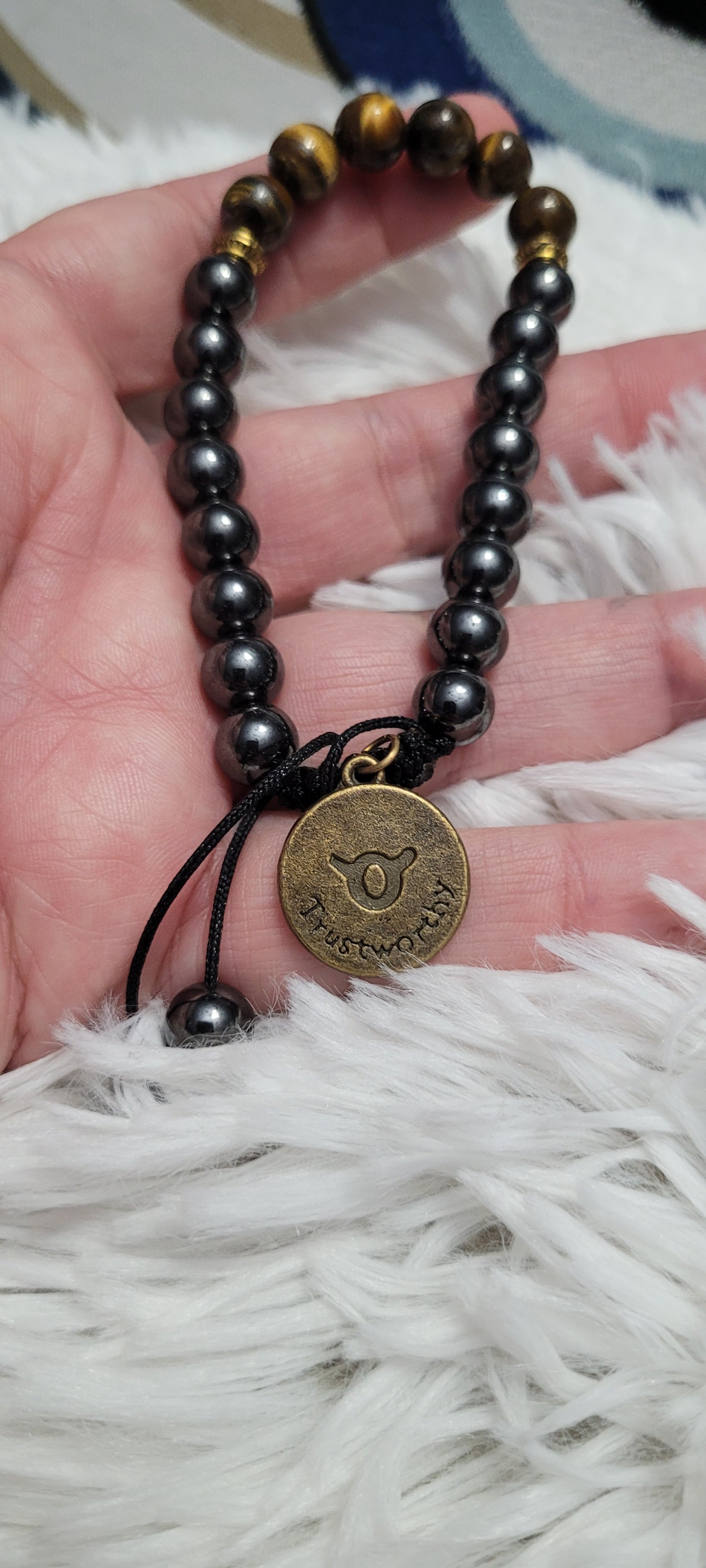 Zodiac protection of negative energy bracelet| Hematite| Tigers eye