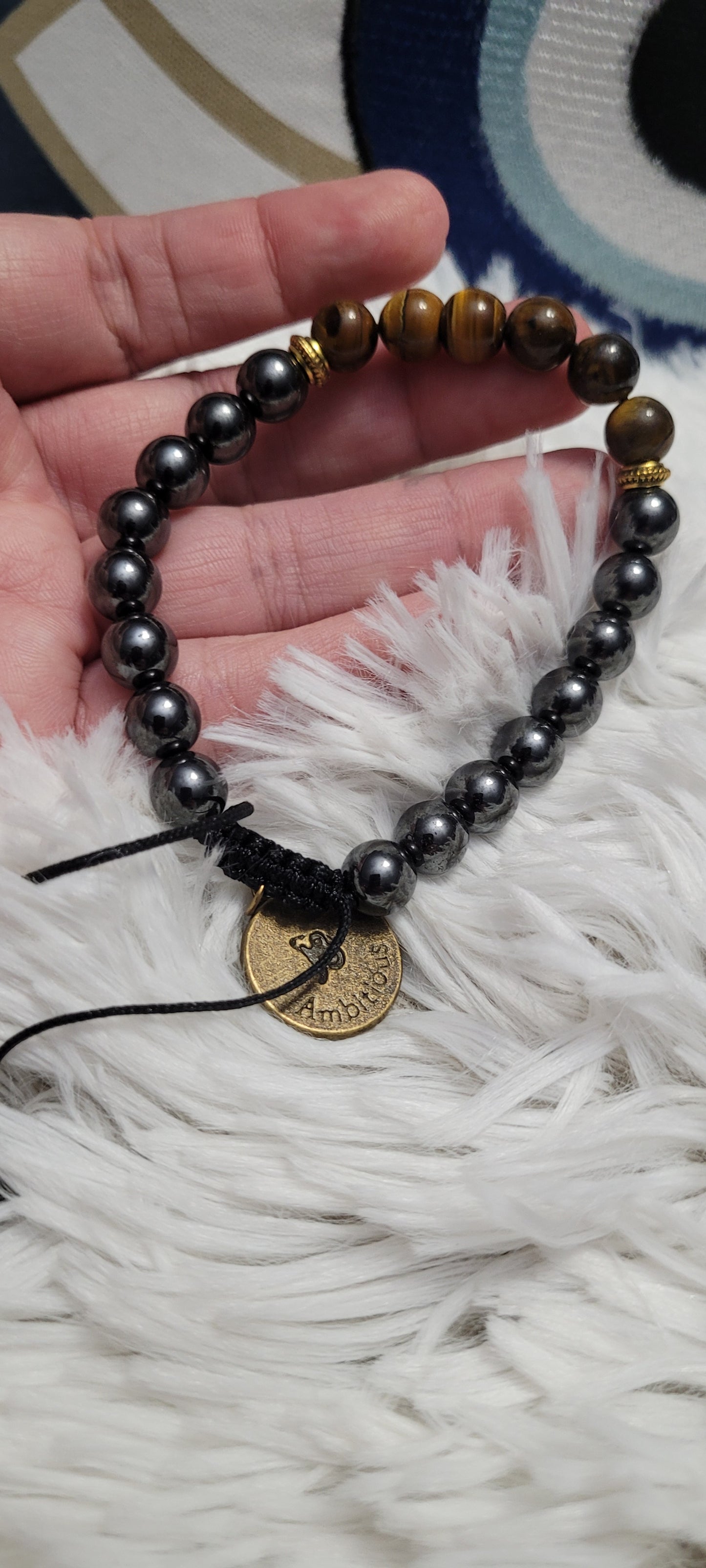 Zodiac protection of negative energy bracelet| Hematite| Tigers eye
