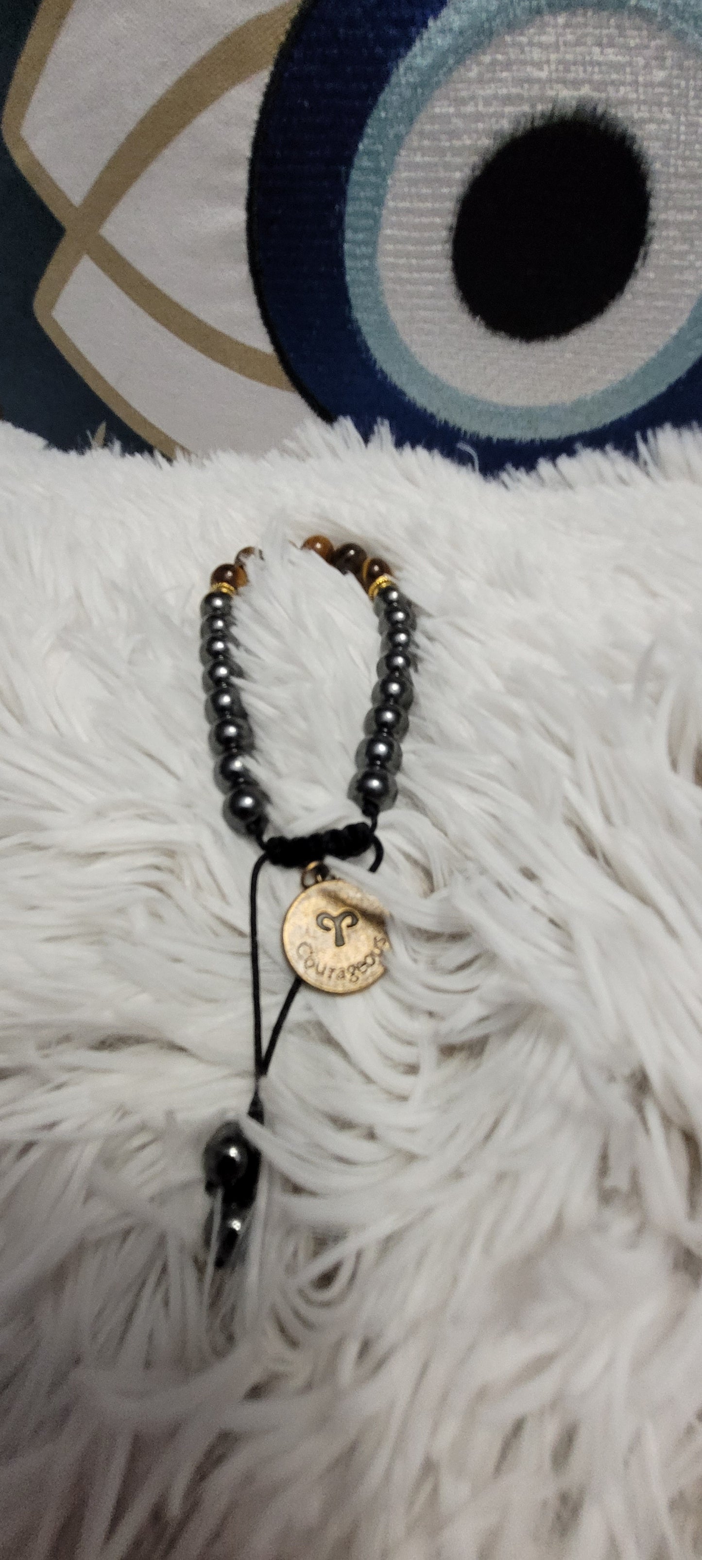 Zodiac protection of negative energy bracelet| Hematite| Tigers eye