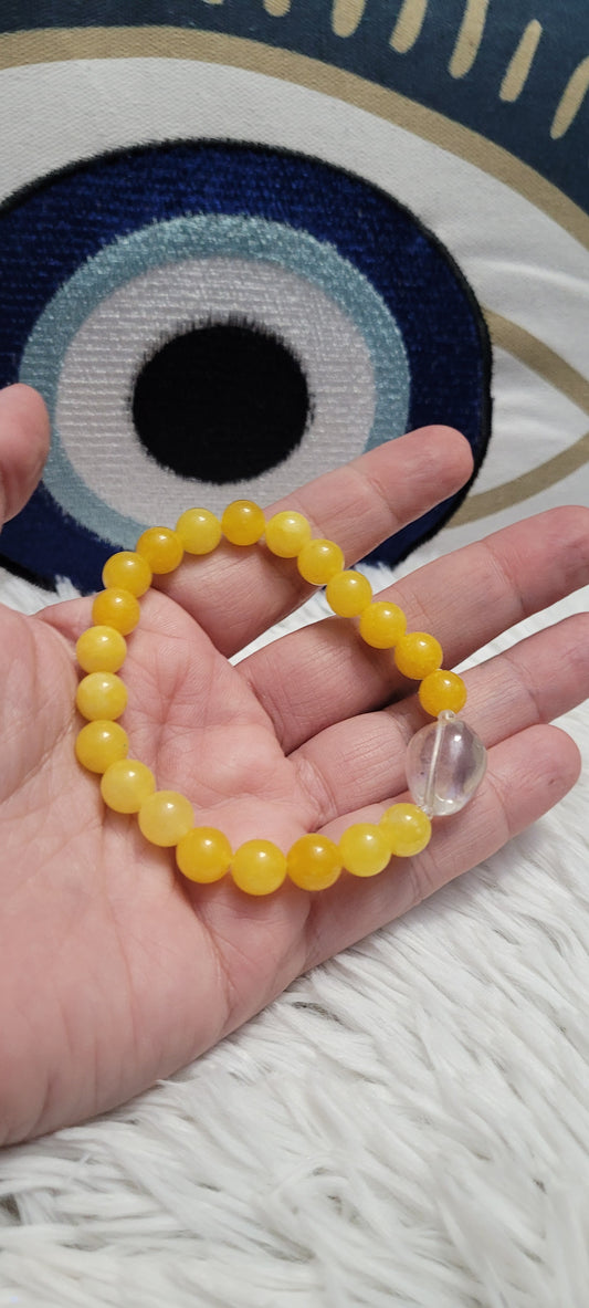 Yellow agate bracelet