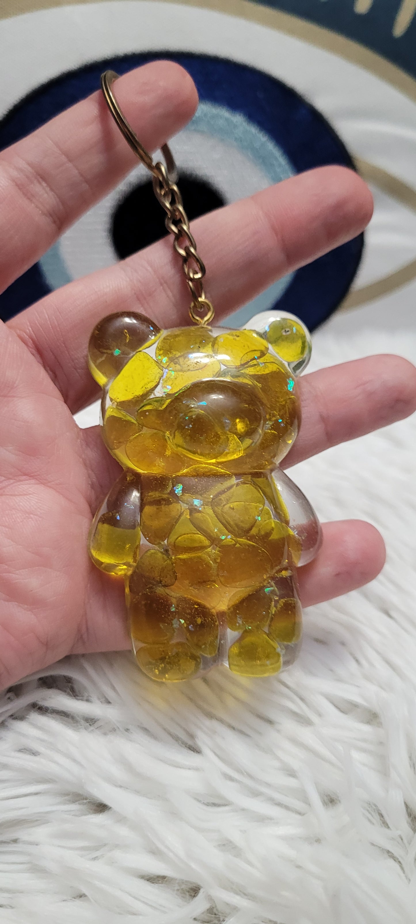 Resin teddy bear key chain