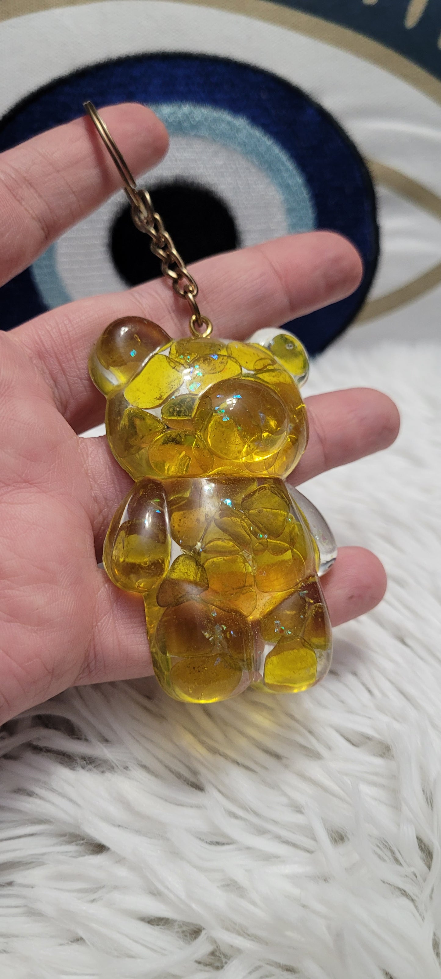 Resin teddy bear key chain