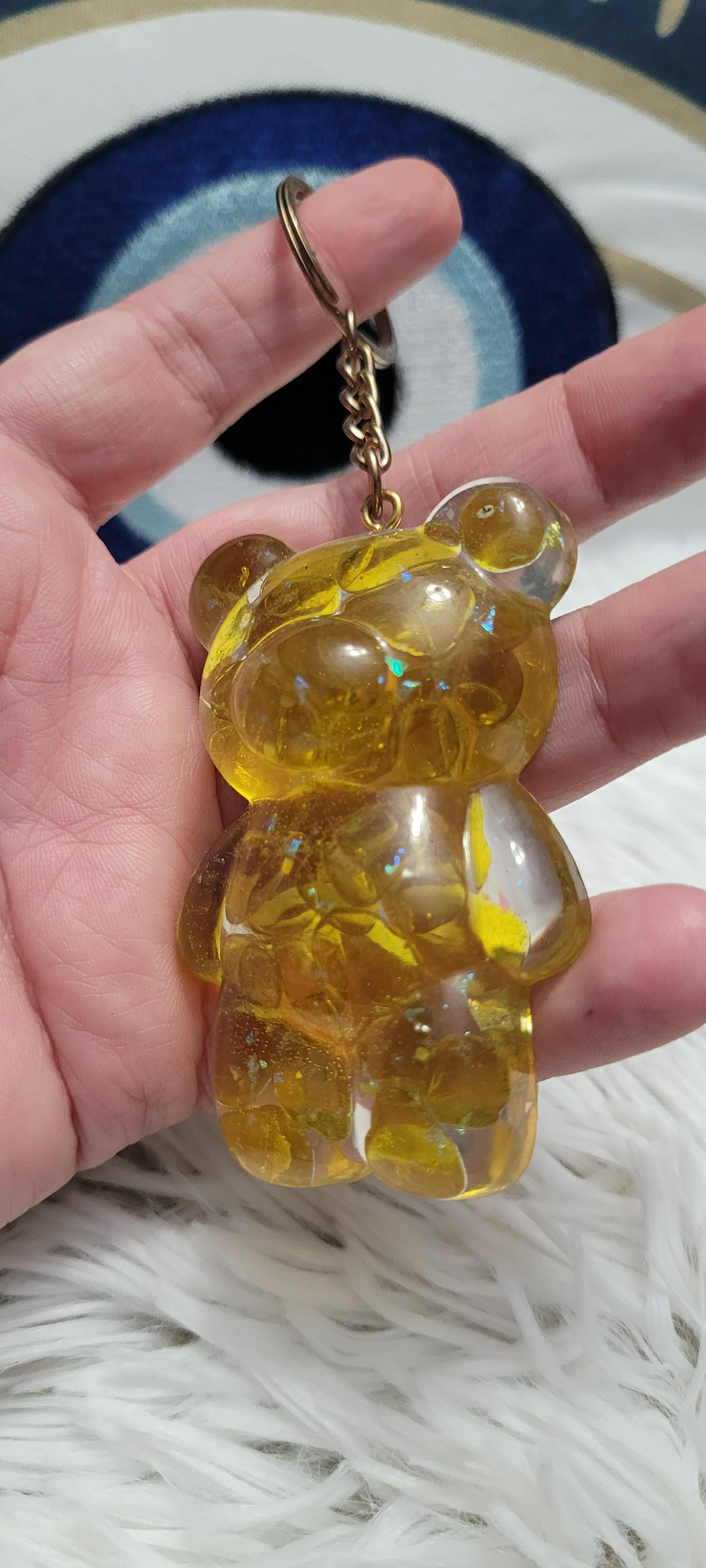 Resin teddy bear key chain