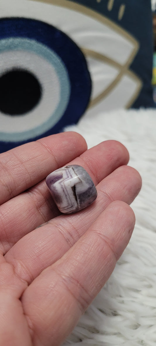 Chevron amethyst cube