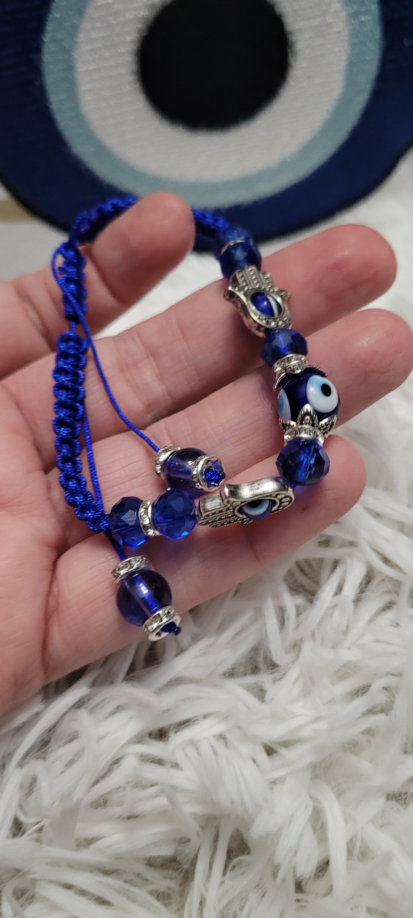 Evil eye of protection and hamsa bracelet