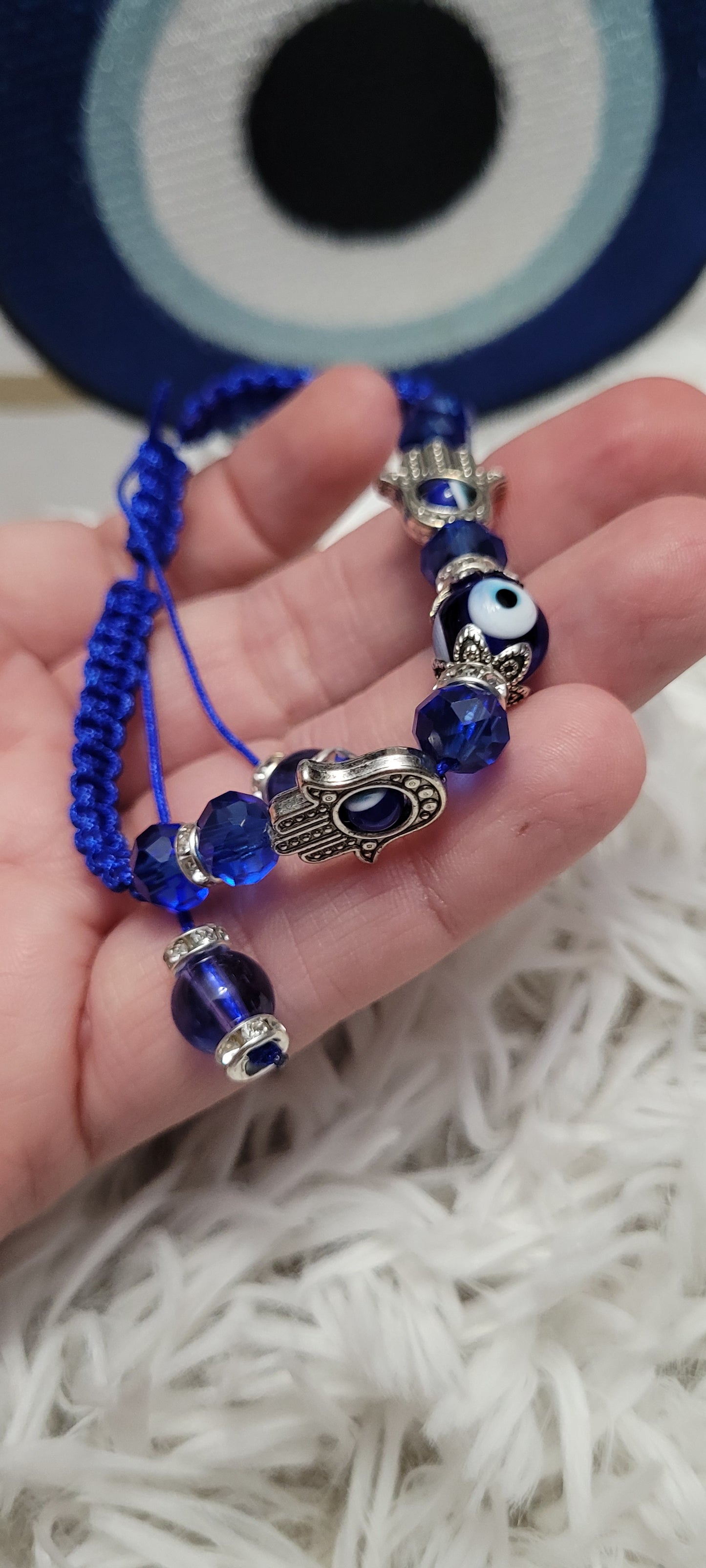 Evil eye of protection and hamsa bracelet