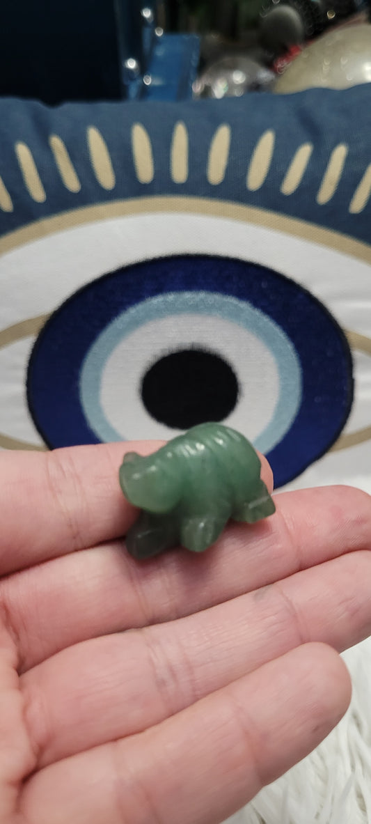 Mini Green adventurine polar bear