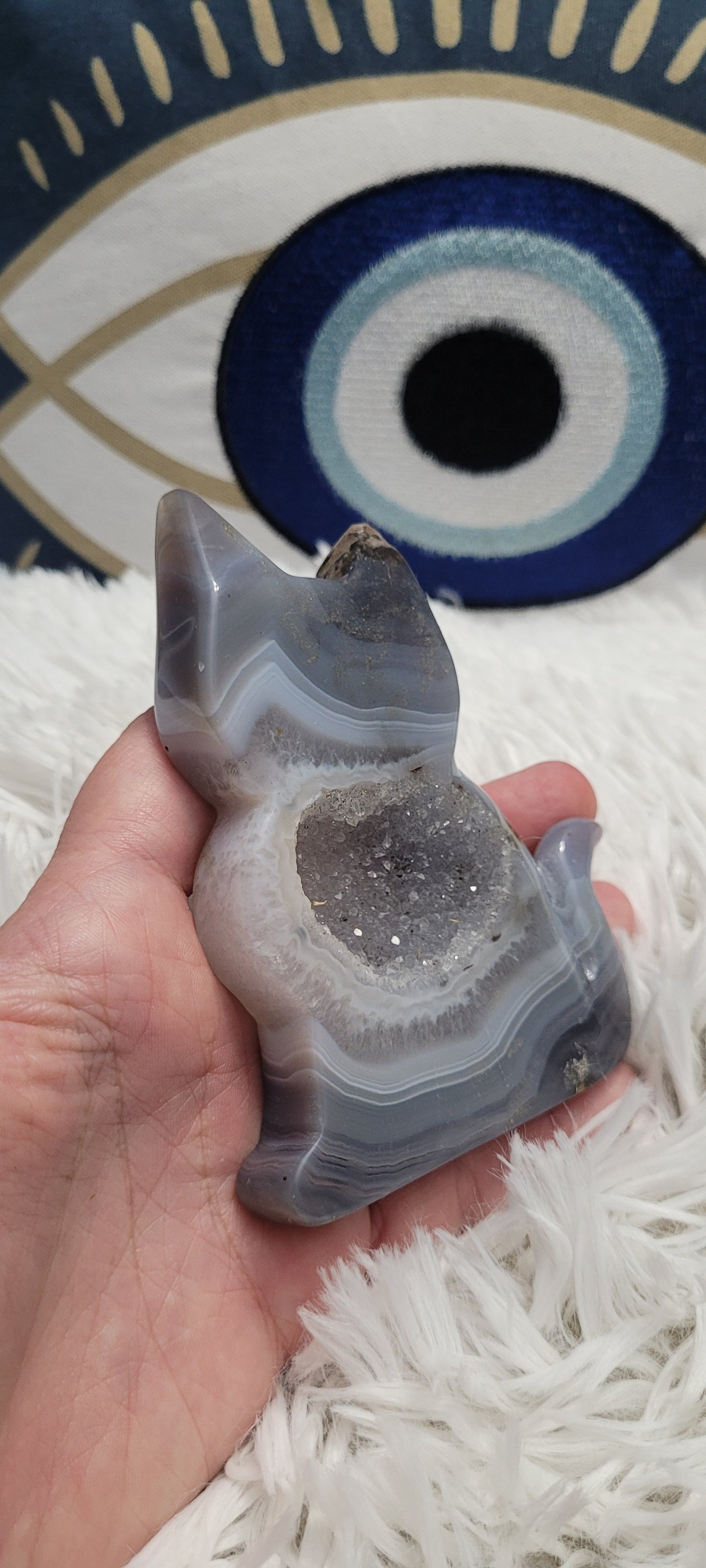 Druzy agate cat!