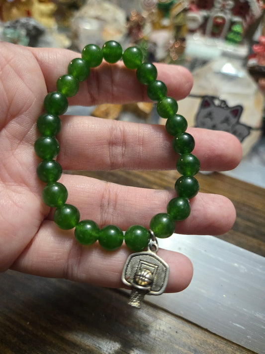 Prosperity| Heart Chakra| Good Fortune|New Beginnings| Green Jade 💚 | Goal bracelet