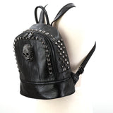 Metal Skull Fringe Backpack In Vinyl