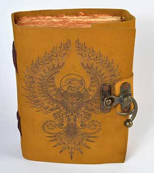 Phoenix aged looking paper leather w/ latch