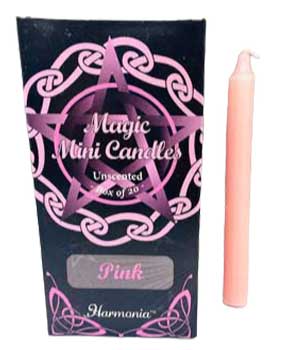 1/2" dia 5" long Pink chime candle 20 pack