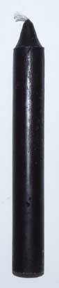 Black 6" taper candle