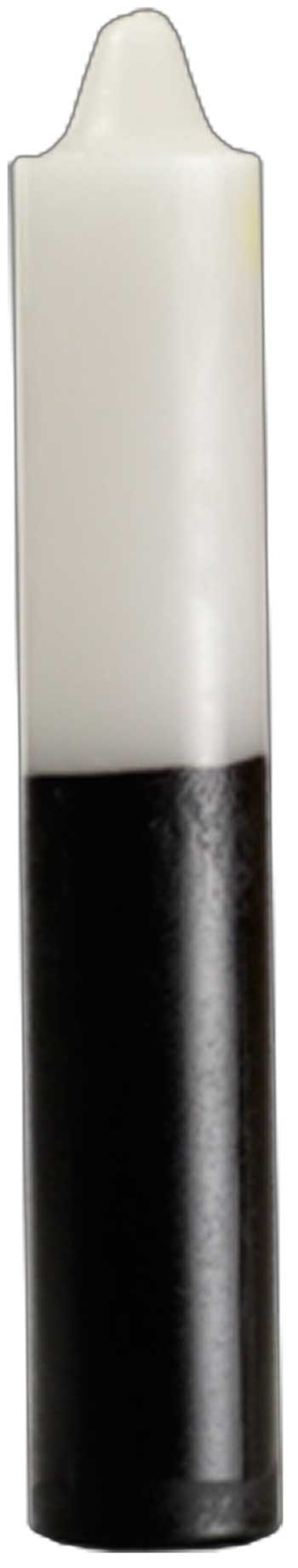 9" White/ Black pillar candle