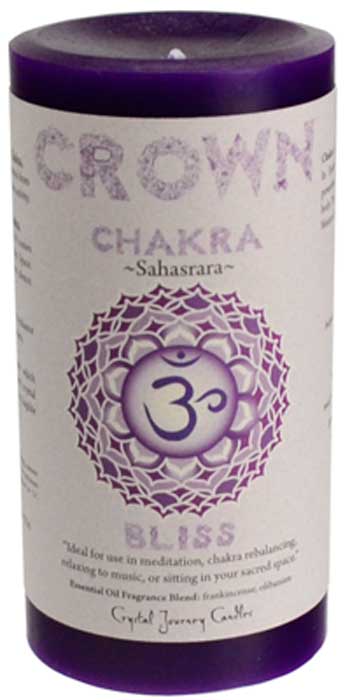 Crown Chakra pillar candle 3" x 6