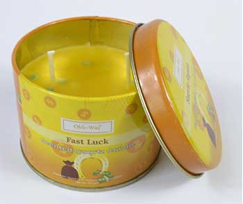 Suerte Rapida (Fast Luck) quartz tin candle