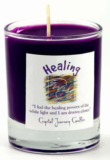 Healing soy votive candle