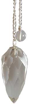 Faceted Clear Quartz pendulum