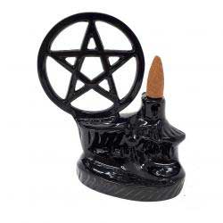 Pentagram backflow incense burner