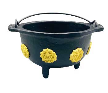 5.5" 7 Chakra cast iron cauldron