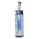 Selenite pendant with Kyanite