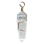 Selenite |Wire Wrapped| Point Pendant.