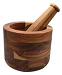 4" Acacia Wood Mortar and Pestle Set