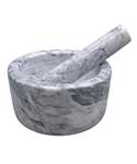 2 1/2" White Marble Mortar and Pestle Set