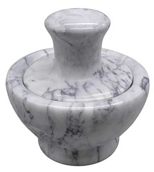 White Marble Mortar and Pestle Set