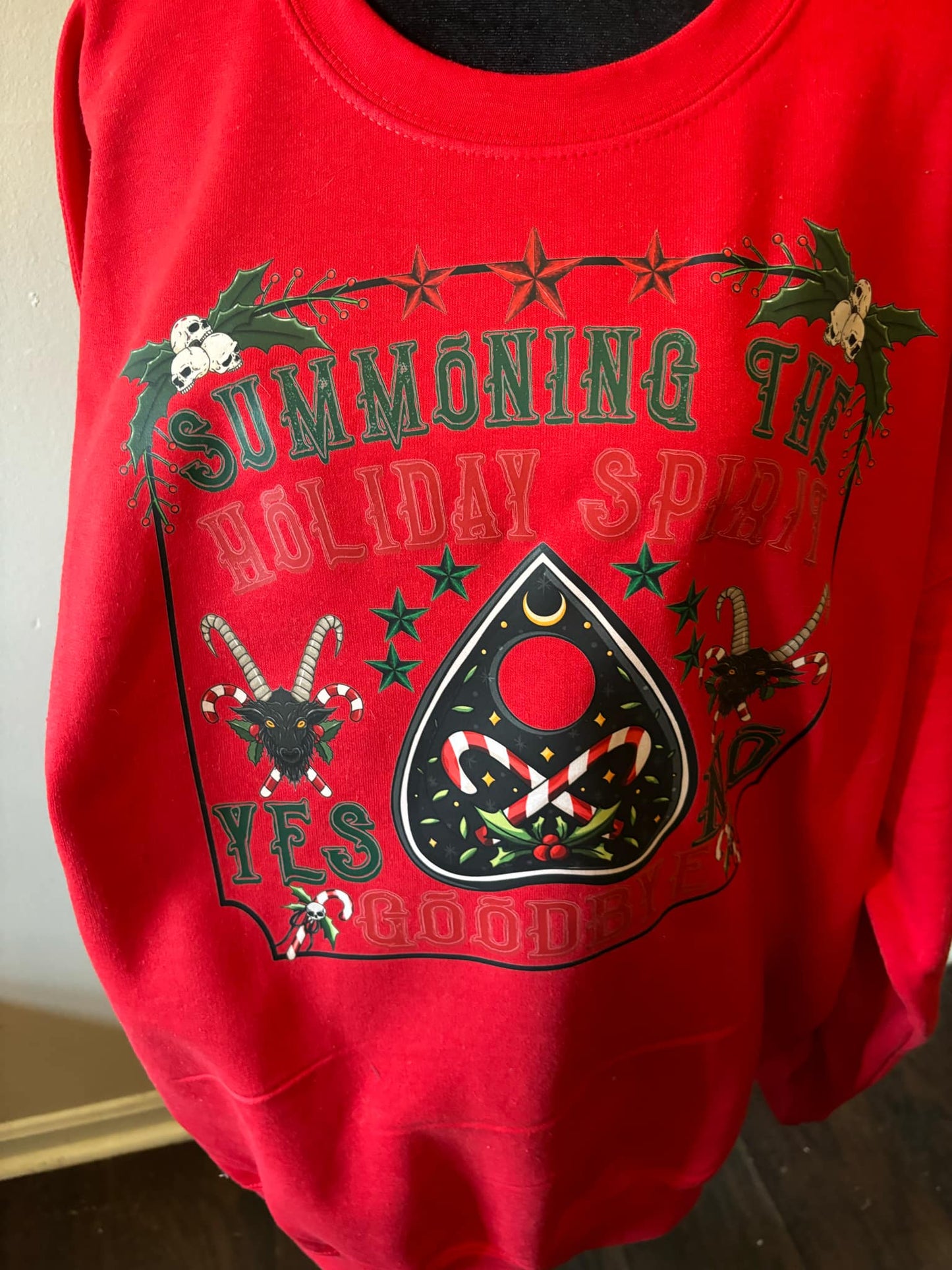 Summoning the Holiday Spirit| Sweatshirt | Red| Christmas Shirt