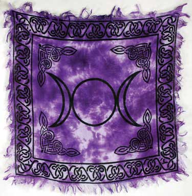 Triple Moon altar cloth 18" x 18