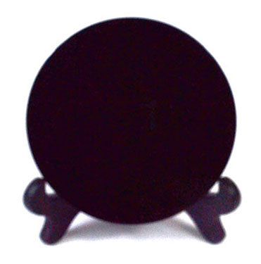 Black Obsidian scrying mirror W/ stand