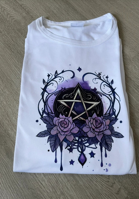 Pentacles Purple Shirt