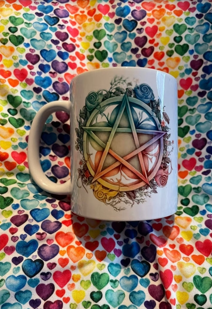 Rainbow Pentacle Coffee Mug