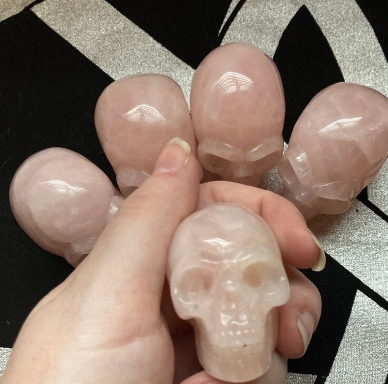 Crystal Skull * Rose Quartz Skull * Crystals * Witchcraft * Wiccan * Pagan * Altar Decoration * Spiritual Gift * Witch