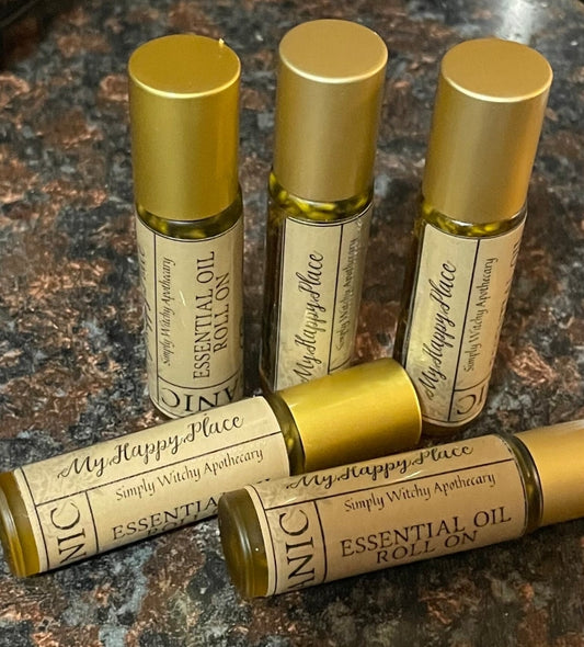 My Happy Place Essential Oil Roll-on * Happiness Oil * Happiness In A Bottle Oil * Spell Oil