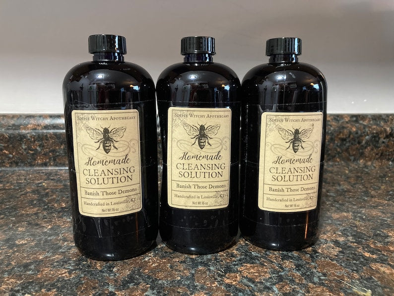 Cleansing Spray * Banish Those Demons * Protection Solution for Walls and Floors * 16 Ounces| HANDMADE