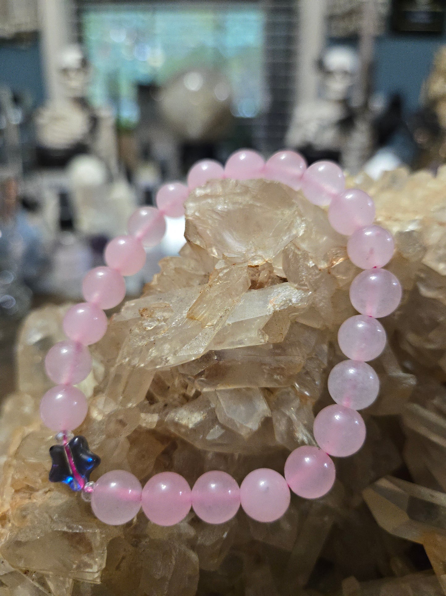 Rose Quartz Star Bracelet | Crystal| Self Love| Love| Hope