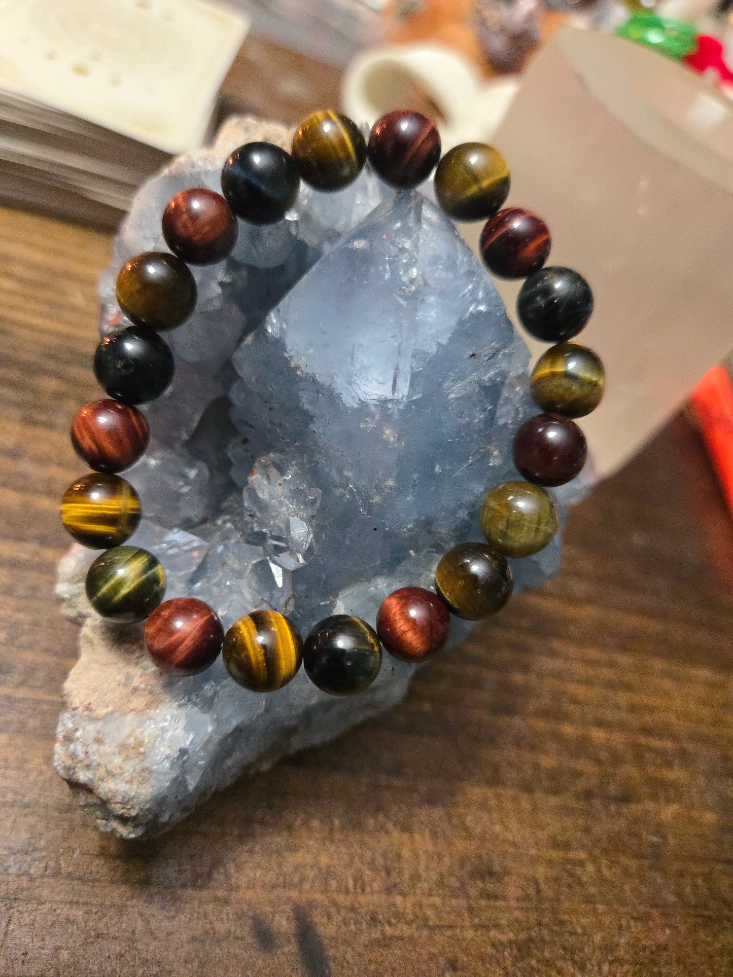 Mixed Tiger’s Eye Bracelet – Strength, Courage & Protection